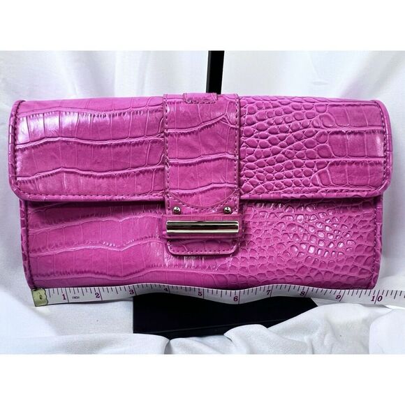 Ann Taylor LOFT Pink Faux Leather‎ Clutch Purse - Picture 5 of 6